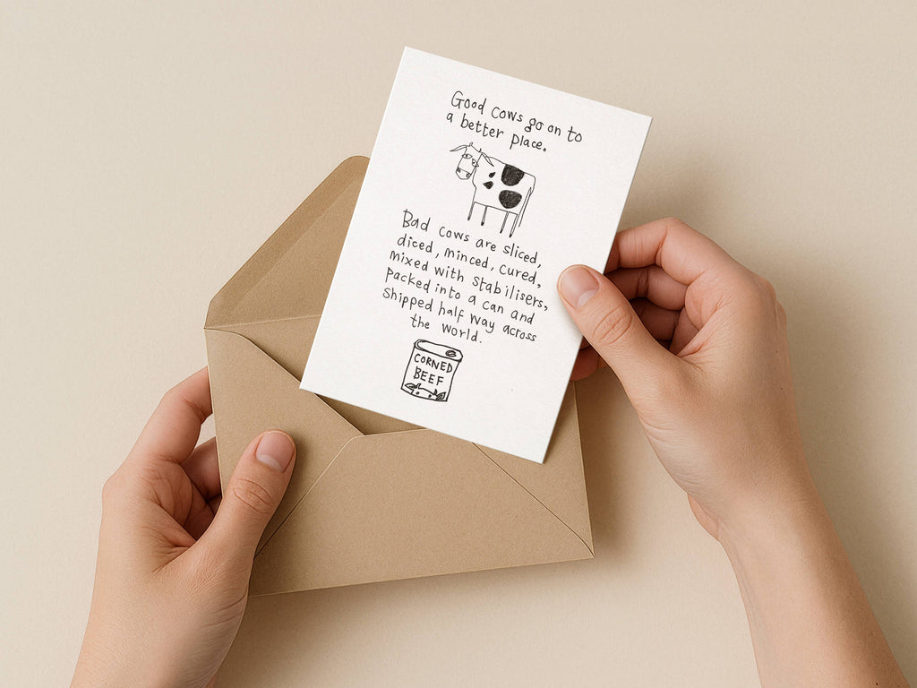 Good Cows Vegan Card | Funny Greeting Card for Friend