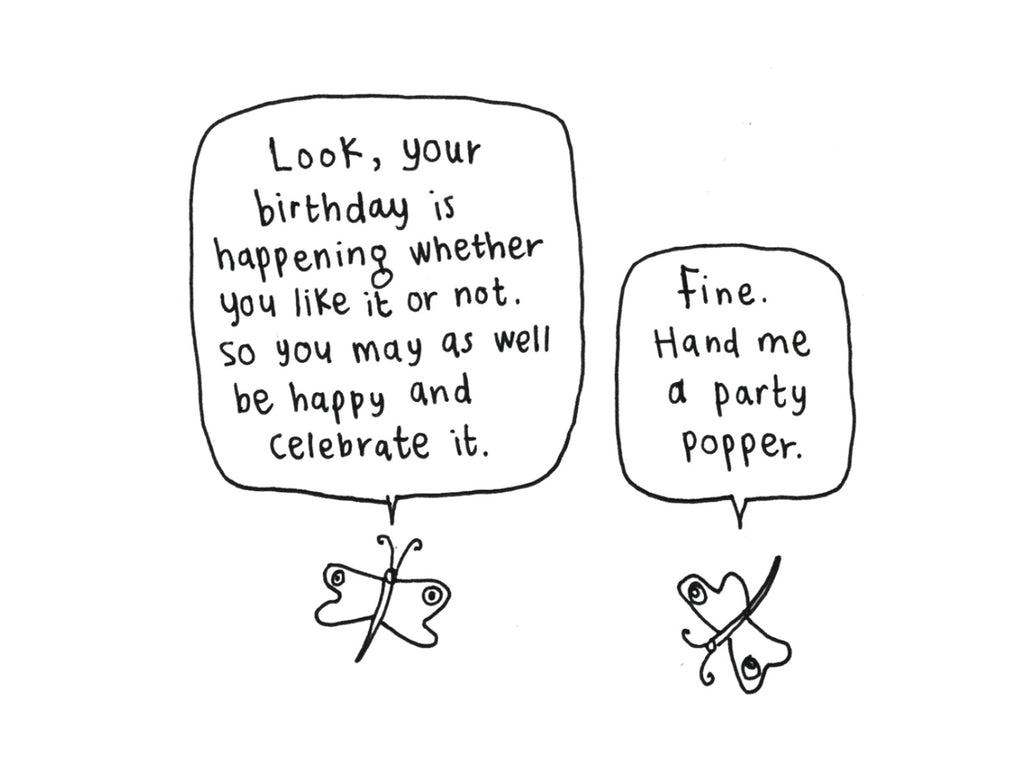 Butterfly Party Popper Card | Funny Birthday Card for Friends