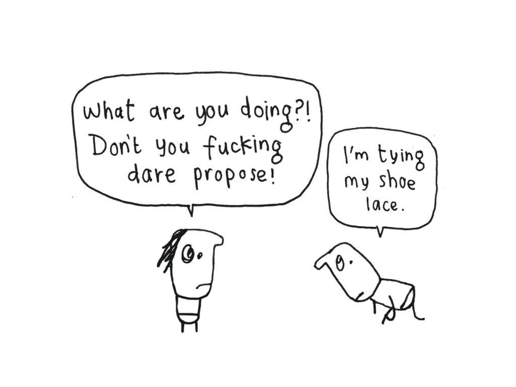 Don't You Dare Propose Down on One Knee Card | Funny Greeting Card for Partner