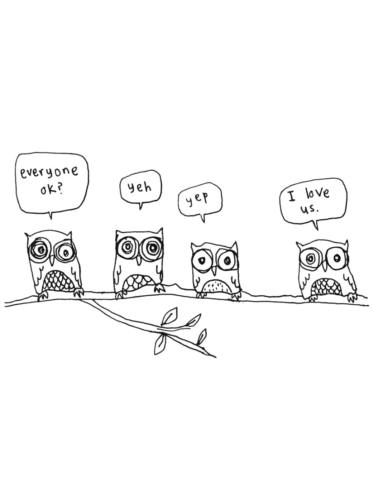 Owls Group Love Card