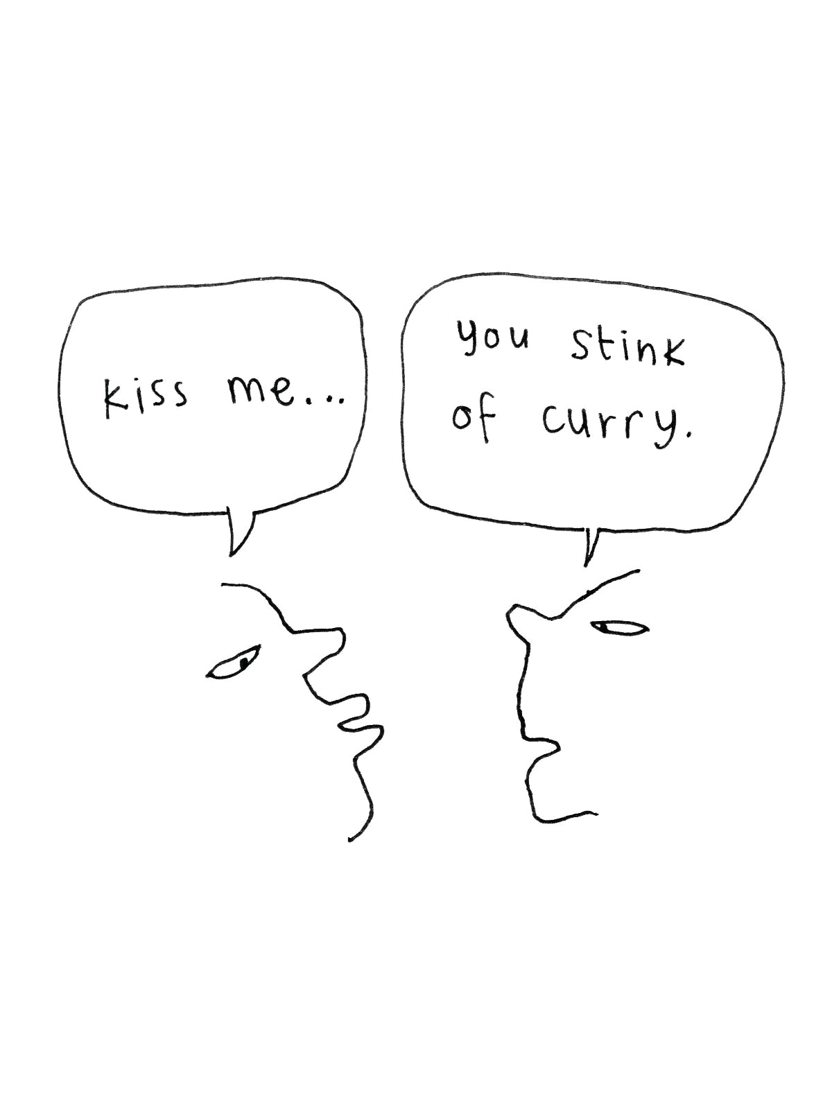 Stinky Curry Kiss Card