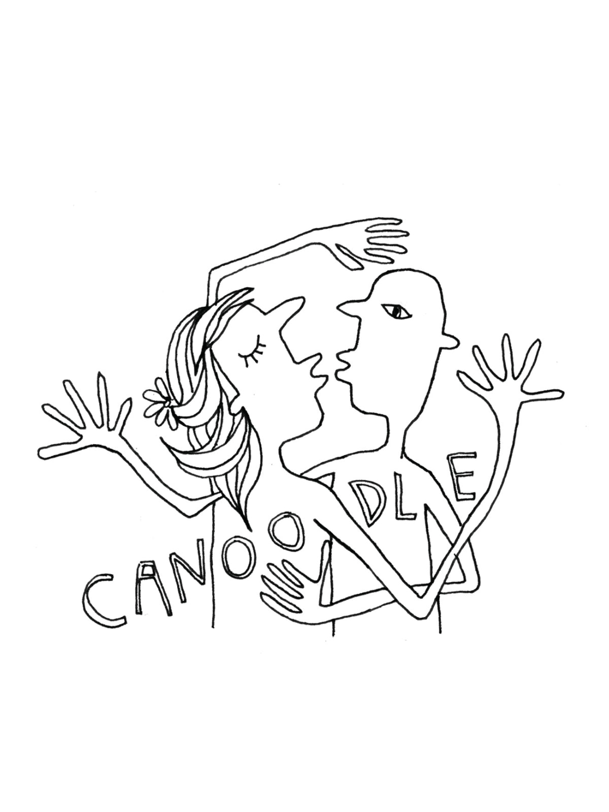Canoodle Lovers Valentines Card