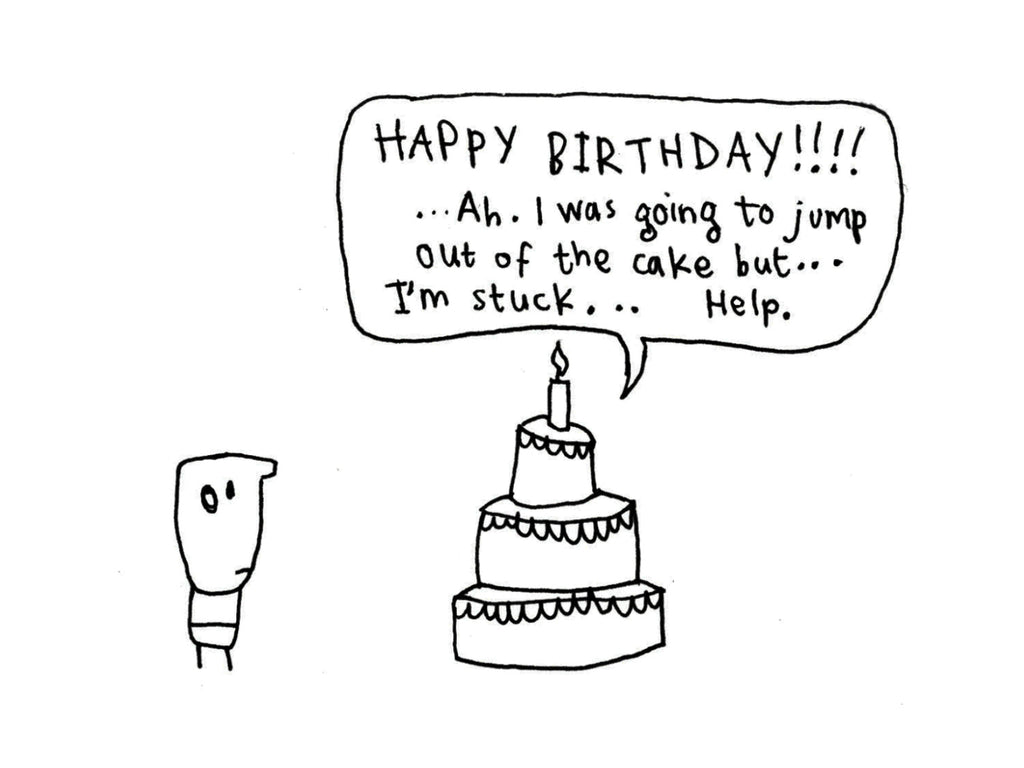 Surprise Cake Fail Card | Funny Birthday Card for Friends