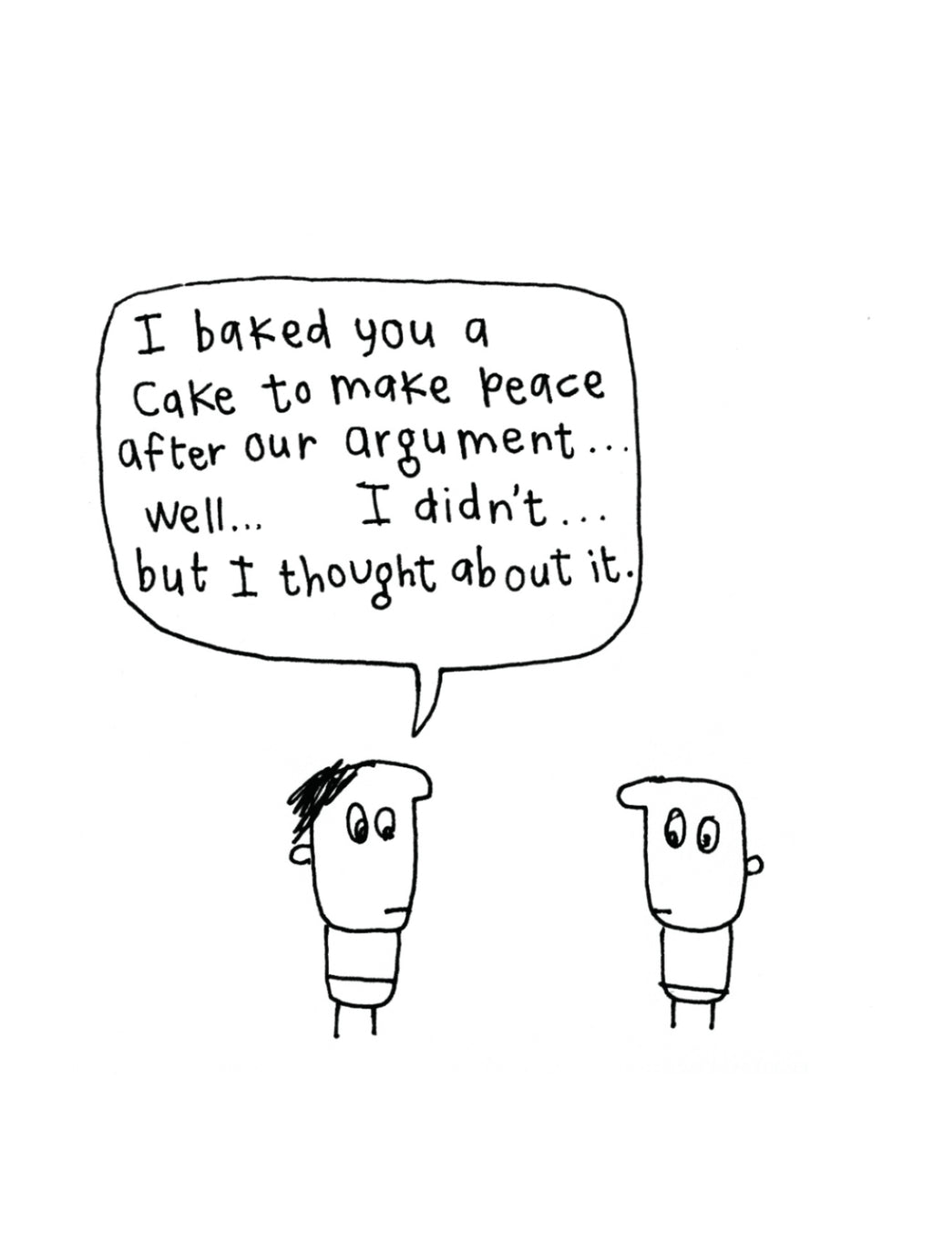 Baked a Cake After Argument Card