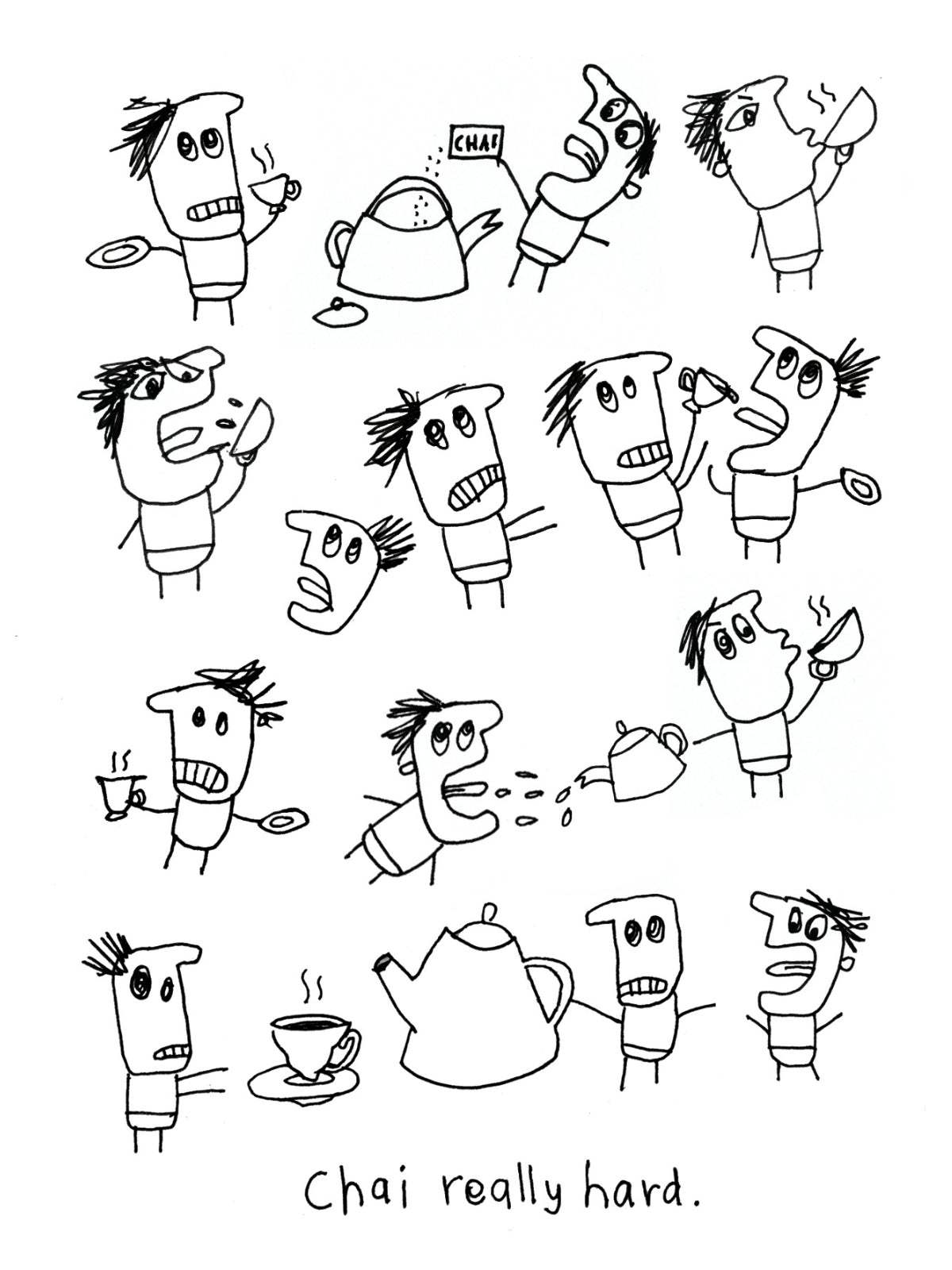 Chai Tea Really Hard Good Luck Card