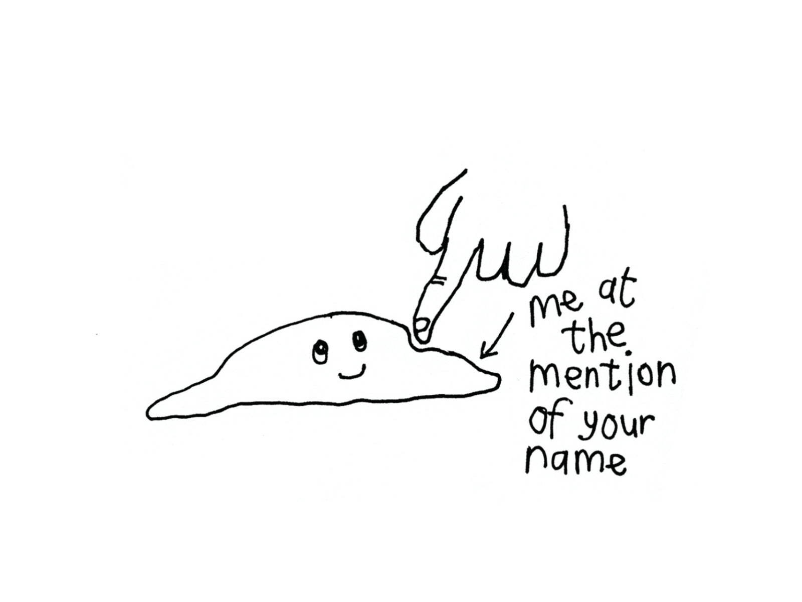 Mention of Your Name Mushy Blob Card | Funny Greeting Card for Partner