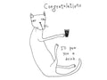 Paw You a Drink Congratulations Card