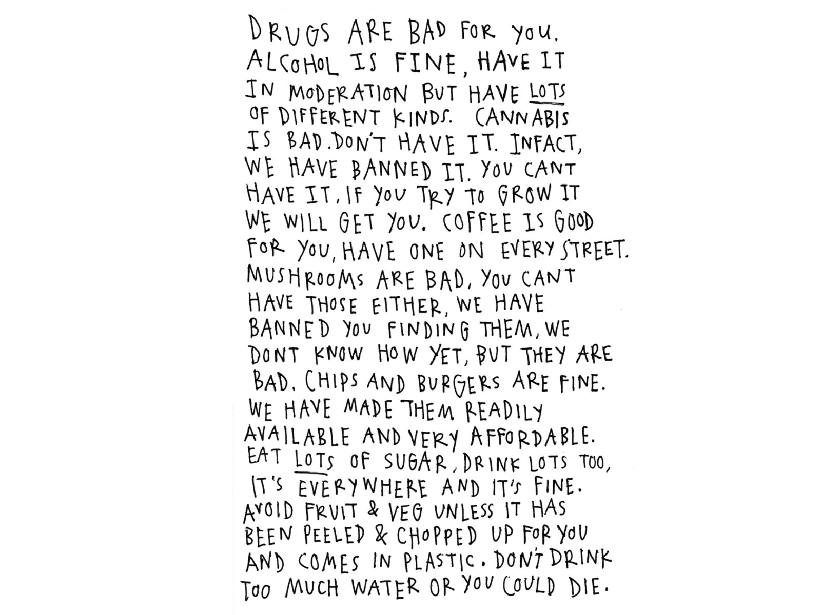 Drugs Are Bad Card | Funny Greeting Card for Friend