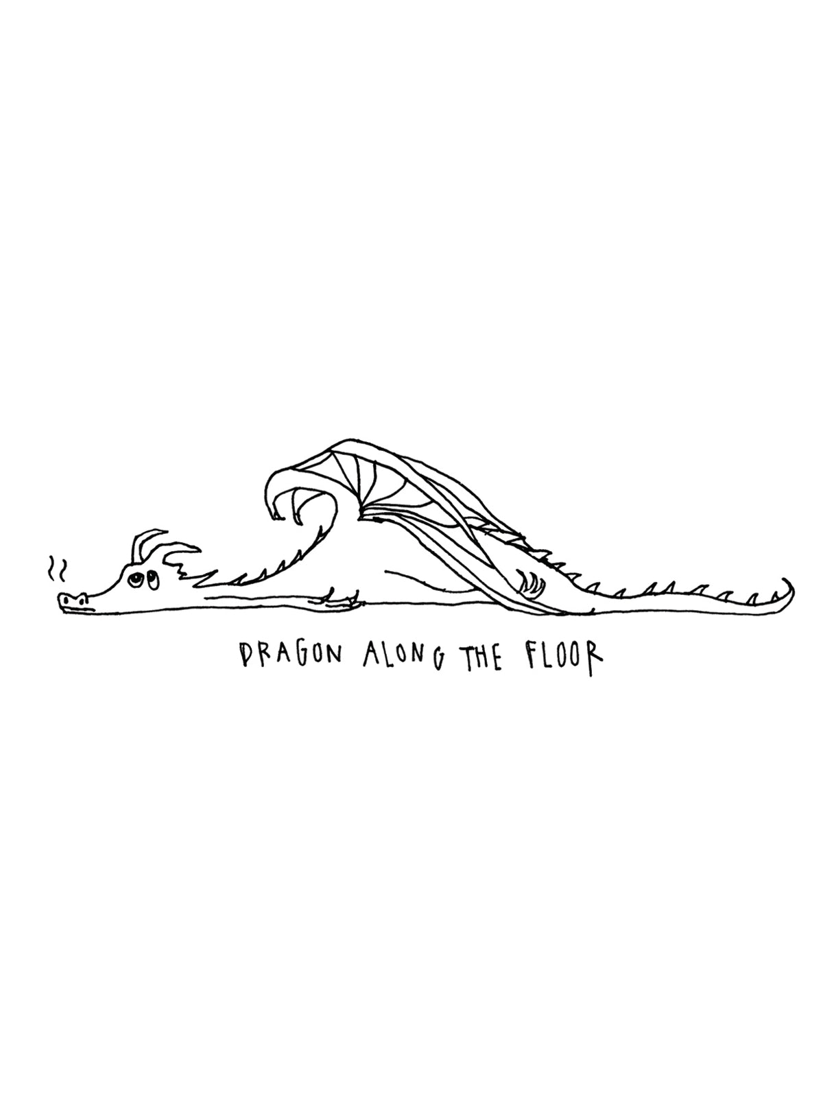 Dragon Along the Floor Card