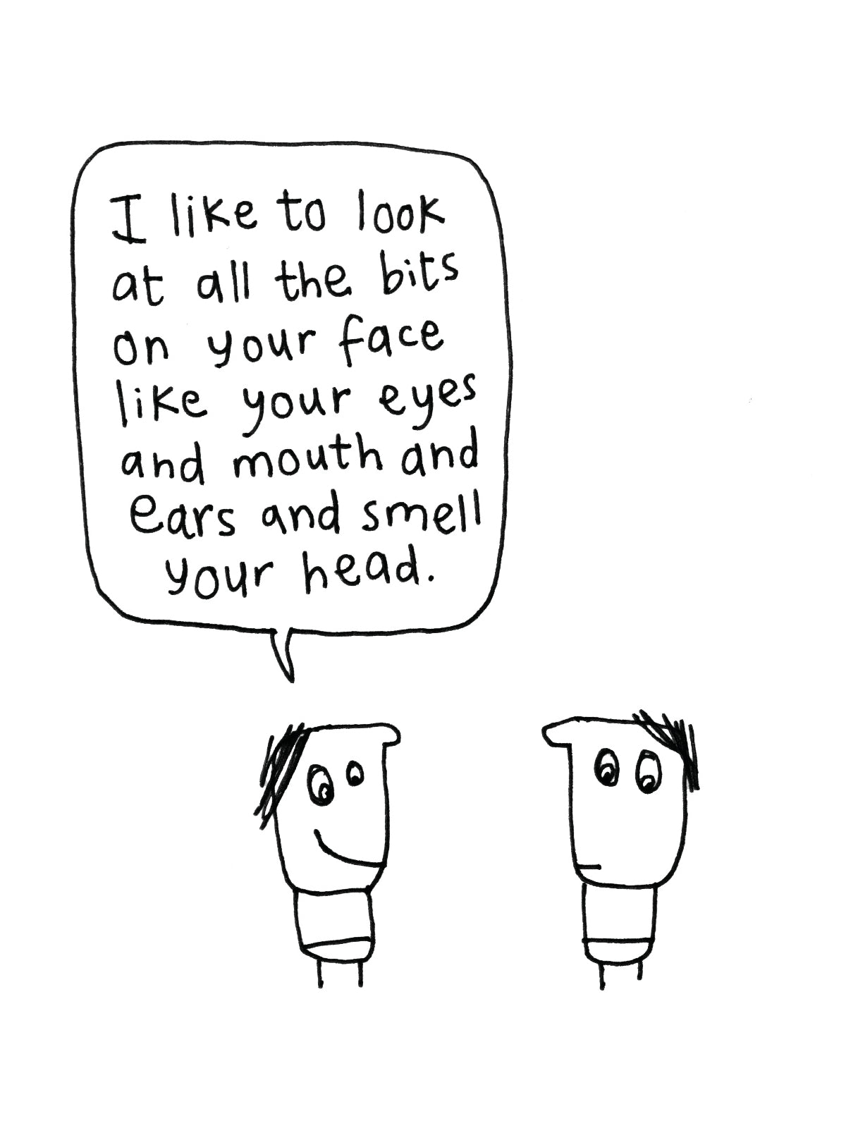 All The Bits On Your Face Love Card