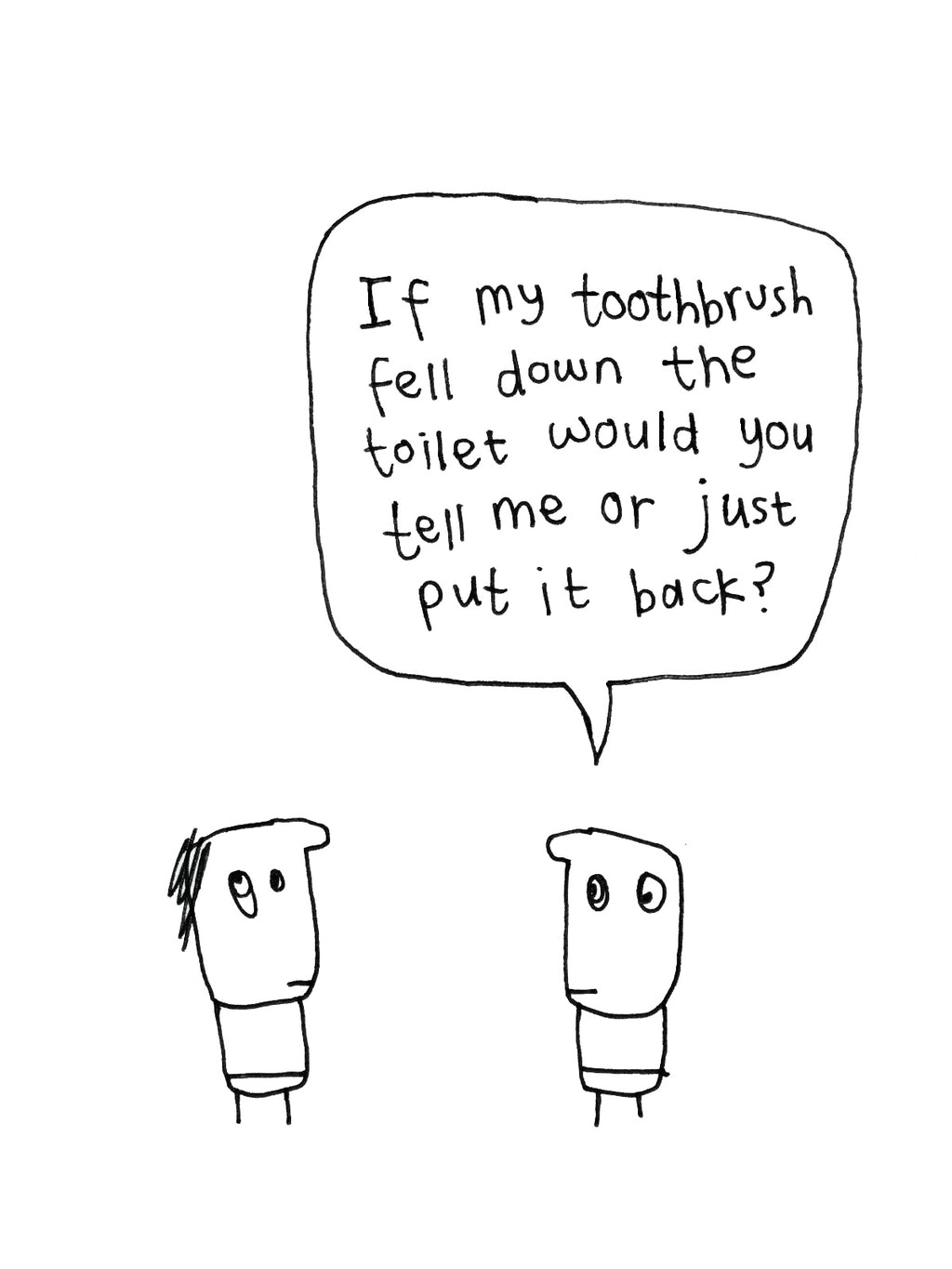 Toothbrush Down Toilet Trust Card