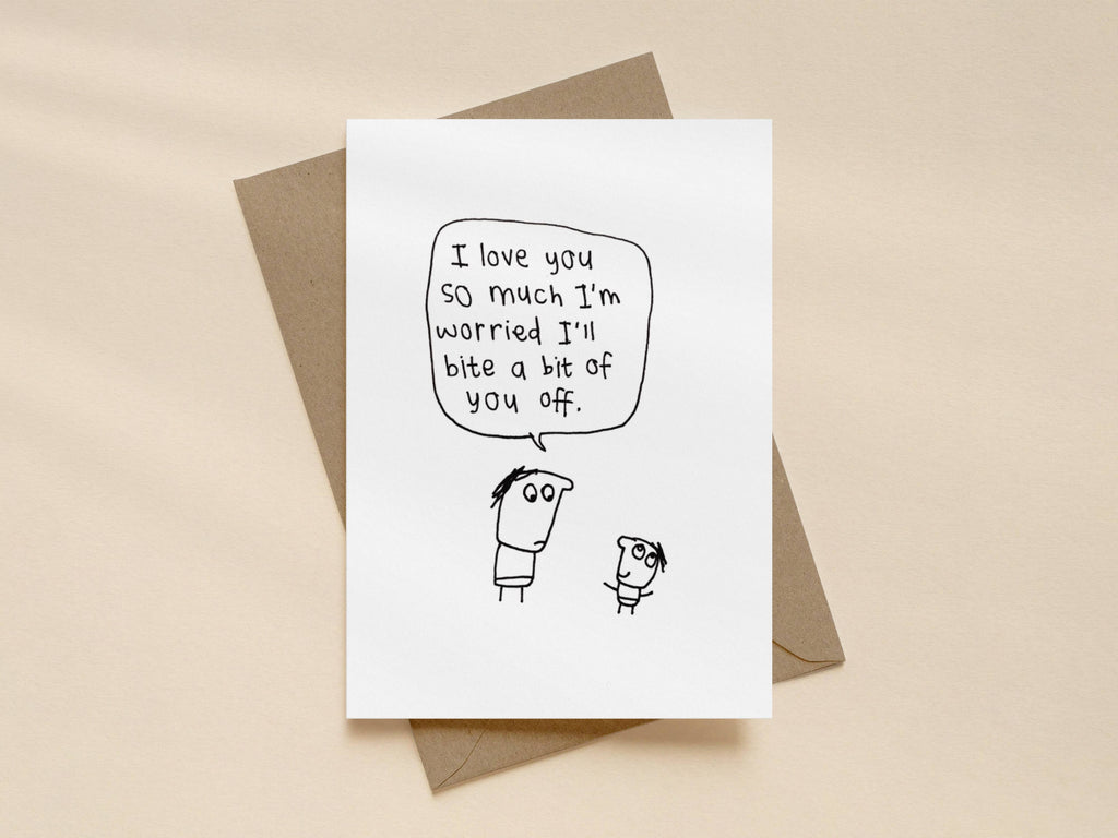 I Might Bite You New Baby Card | Funny New Baby Card