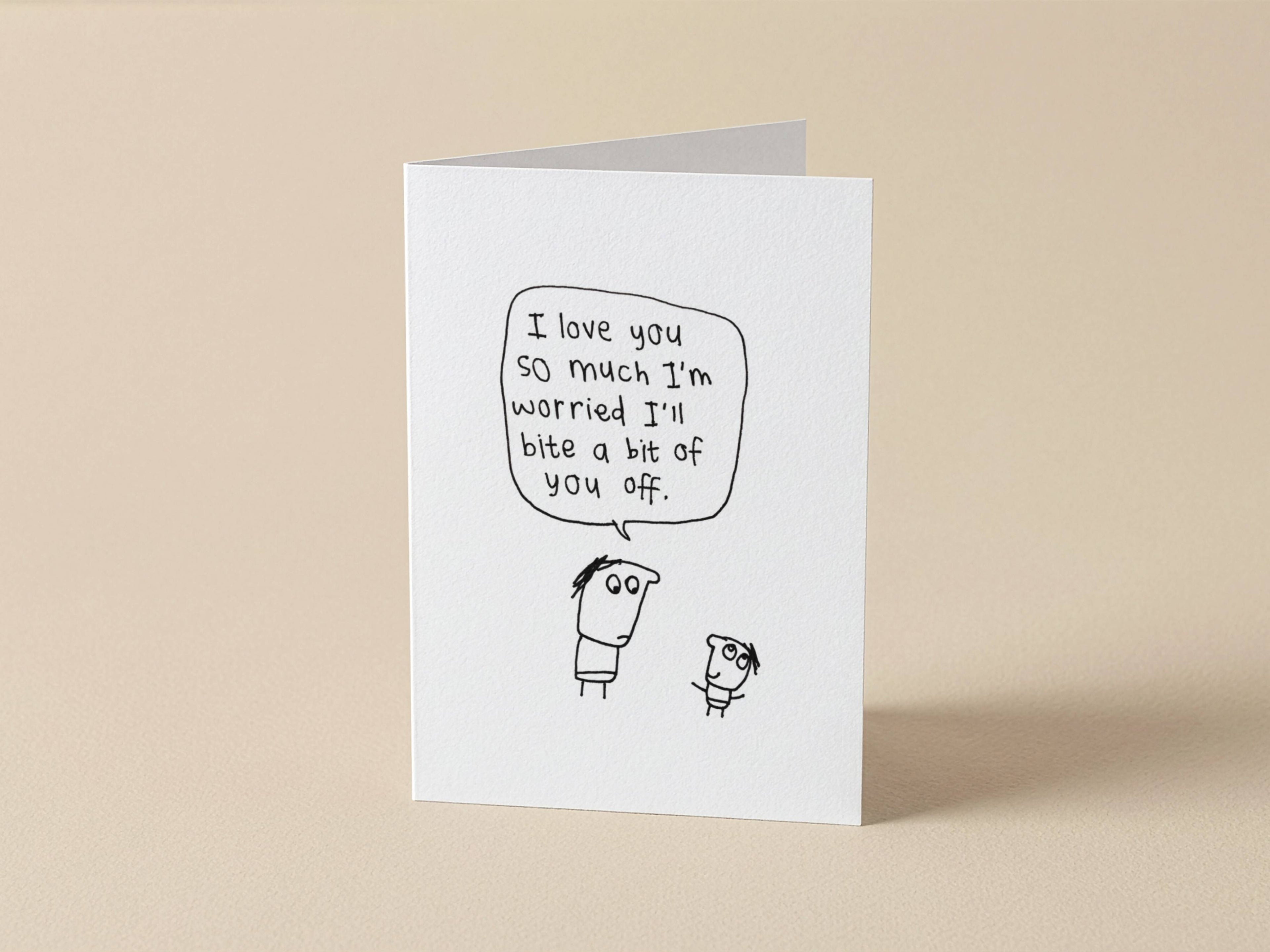 I Might Bite You New Baby Card | Funny New Baby Card