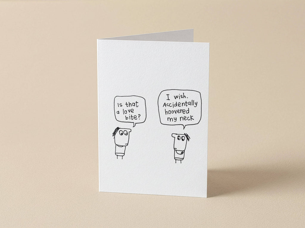 Love Bite Hoover Card | Funny Greeting Card for Partner