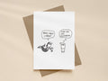 Micro-dose Mermaid Coffee Card | Funny Greeting Card for Friend