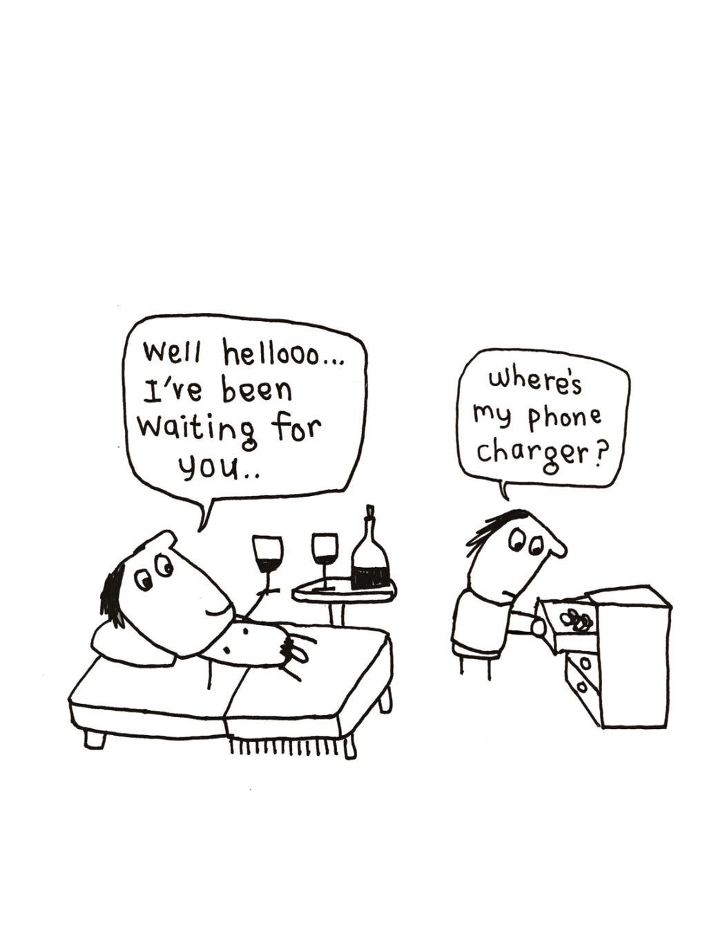 Phone Charger Funny Card for Wife