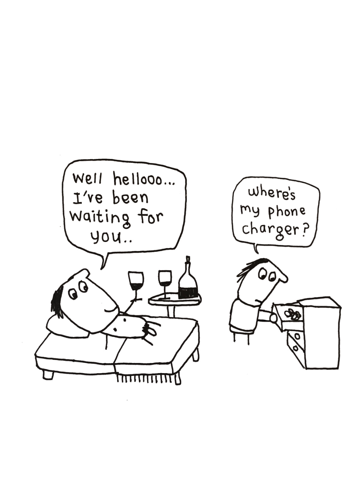 Phone Charger Funny Card for Wife