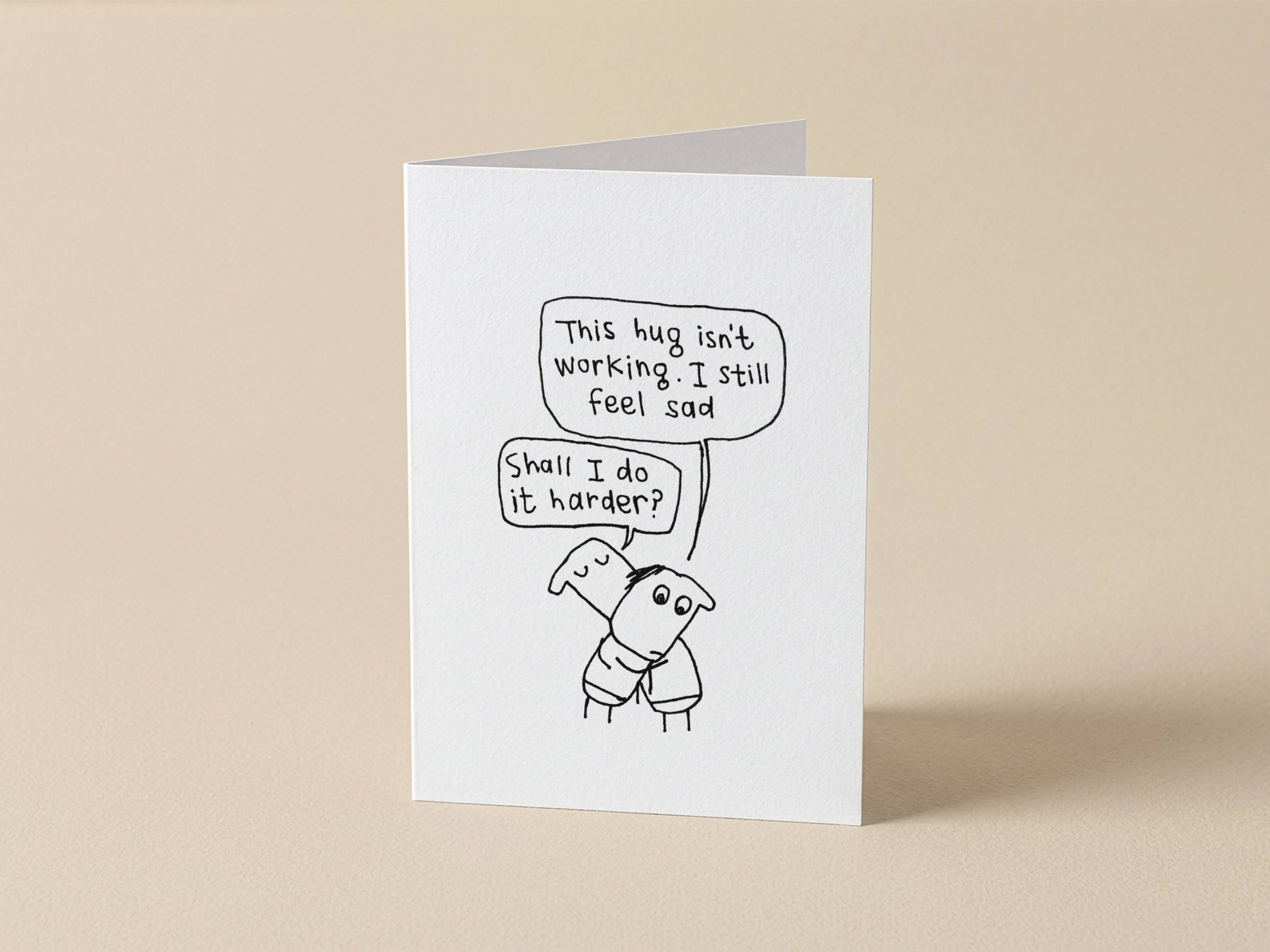 Hug You Harder Sympathy Card | Sympathy Card for Friend