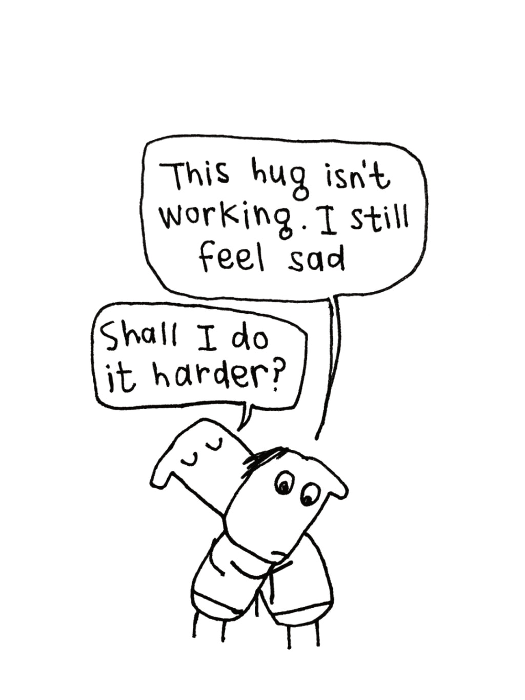 Hug You Harder Sympathy Card