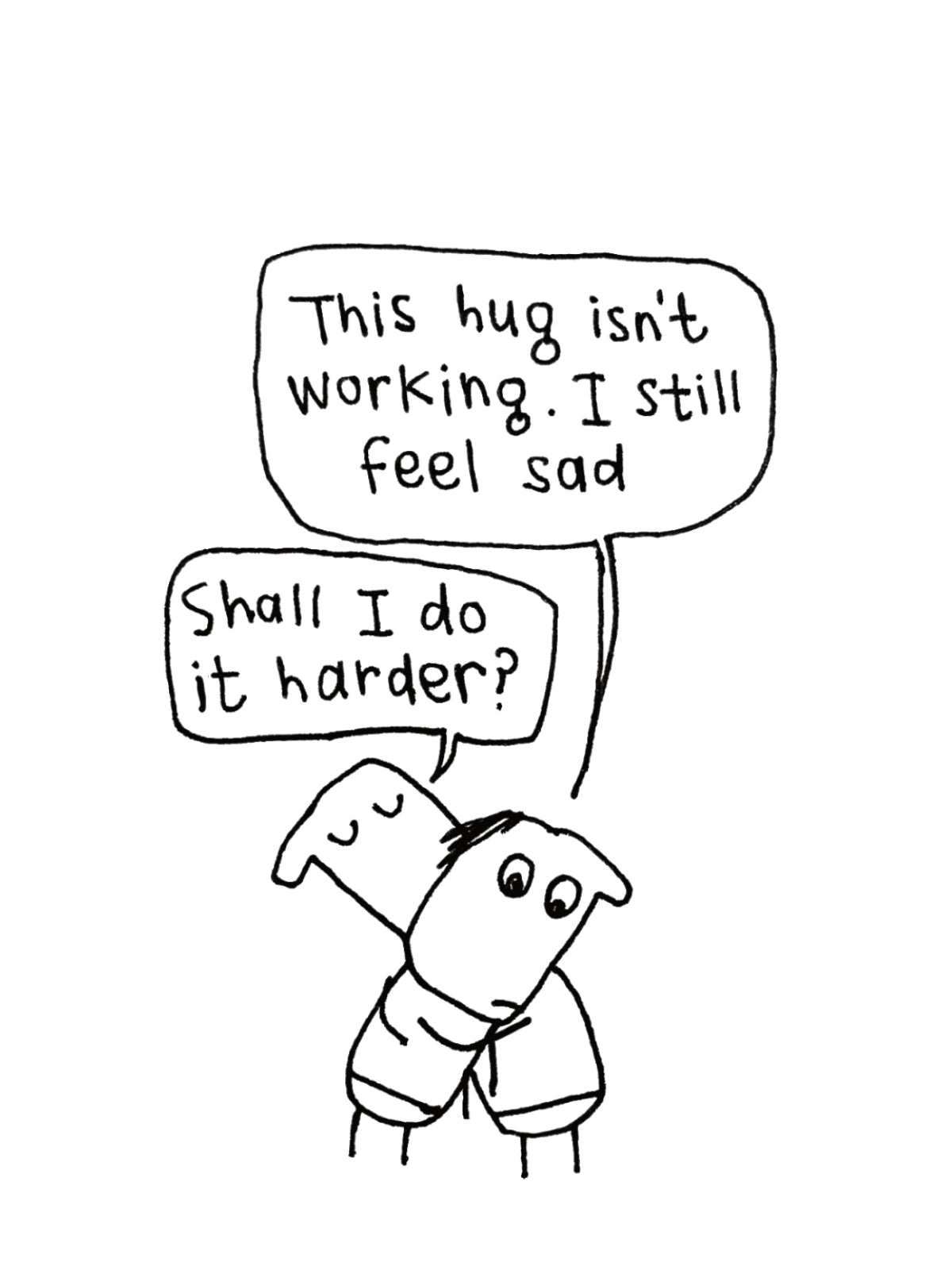 Hug You Harder Sympathy Card