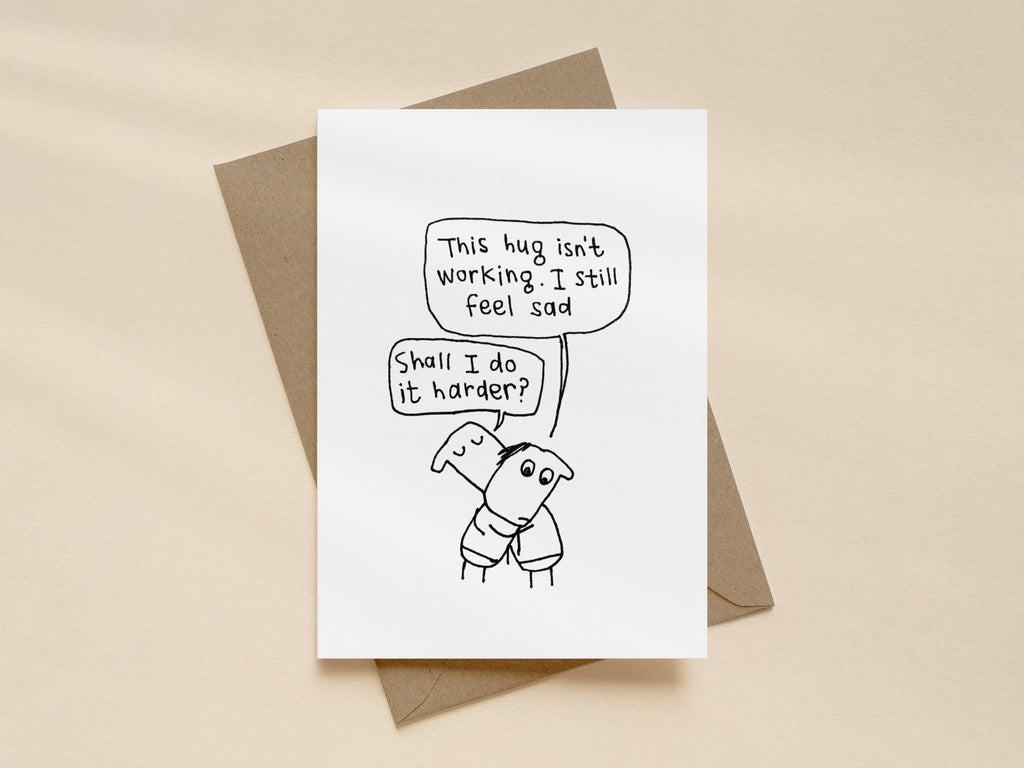 Hug You Harder Sympathy Card | Sympathy Card for Friend