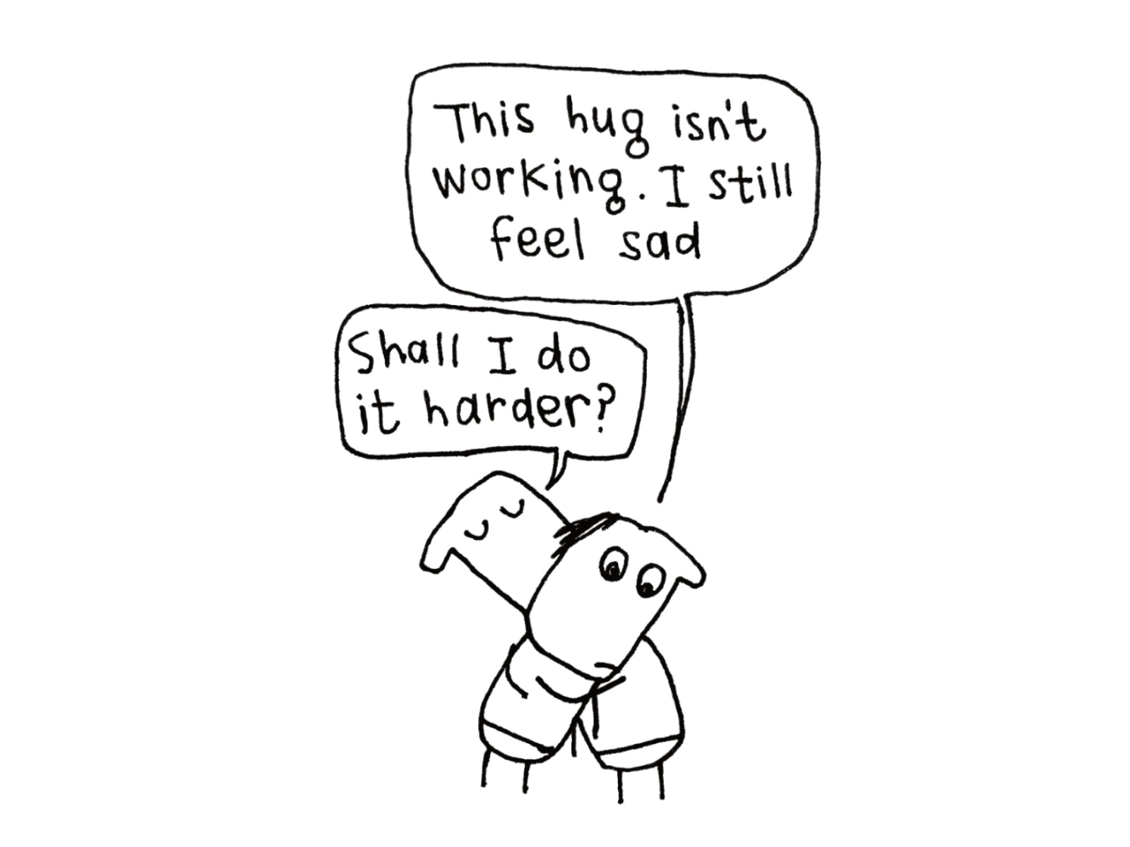 Hug You Harder Sympathy Card