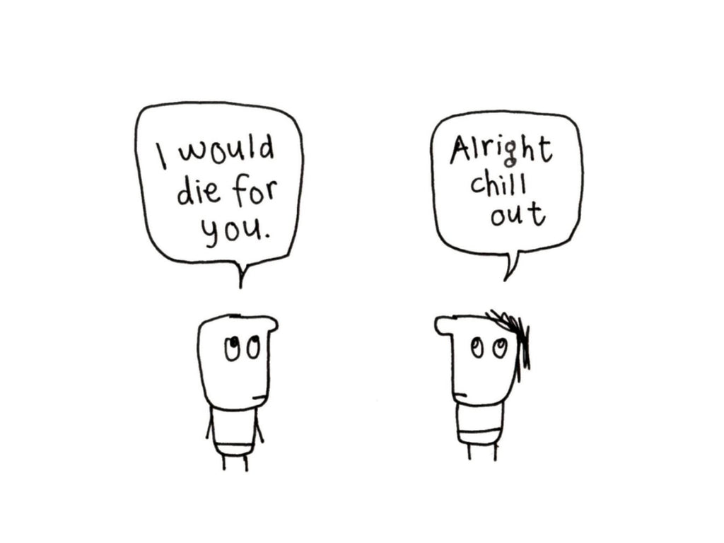 Die For You Chill Out Card | Funny Greeting Card for Partner