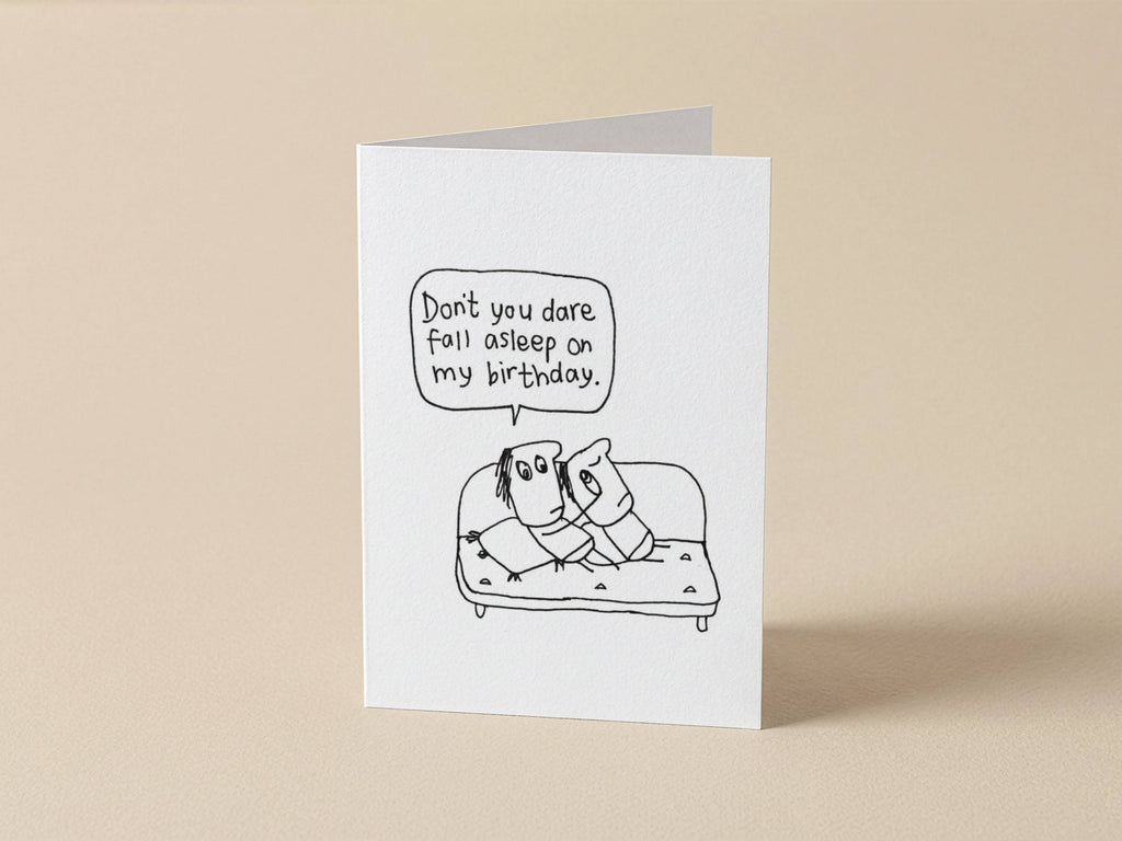 Asleep On My Birthday Card | Funny Birthday Card for Boyfriend