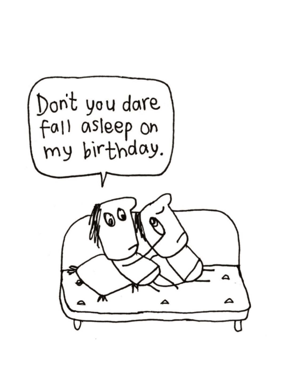 Asleep On My Birthday Card for Boyfriend