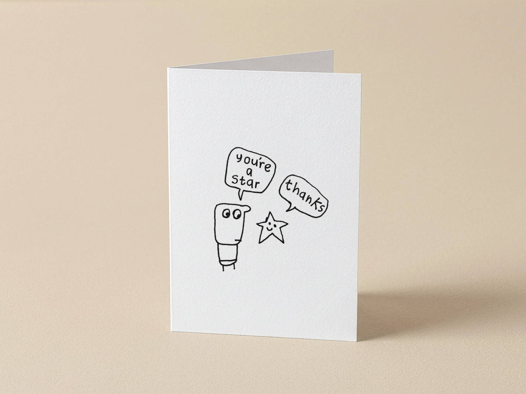 Thank You Card | You're A Star Card for Friend