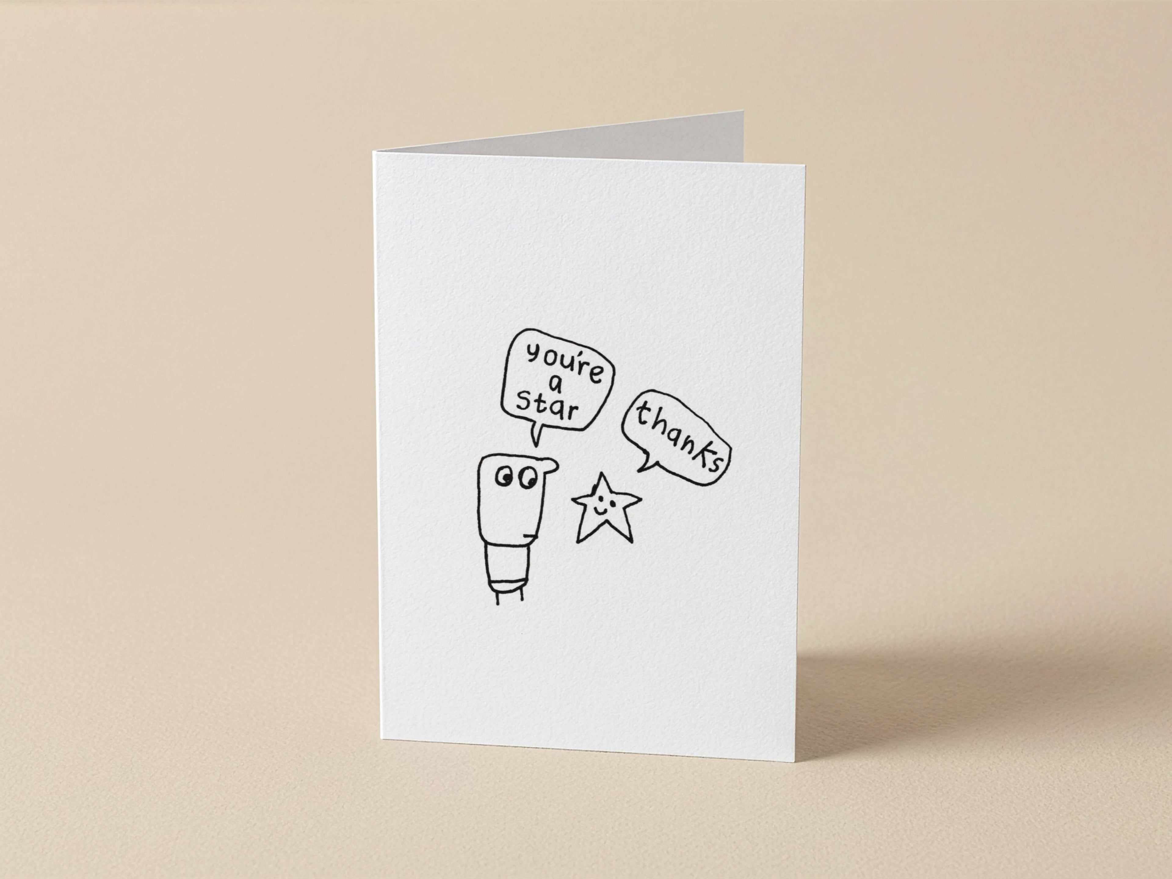Thank You Card | You're A Star Card for Friend