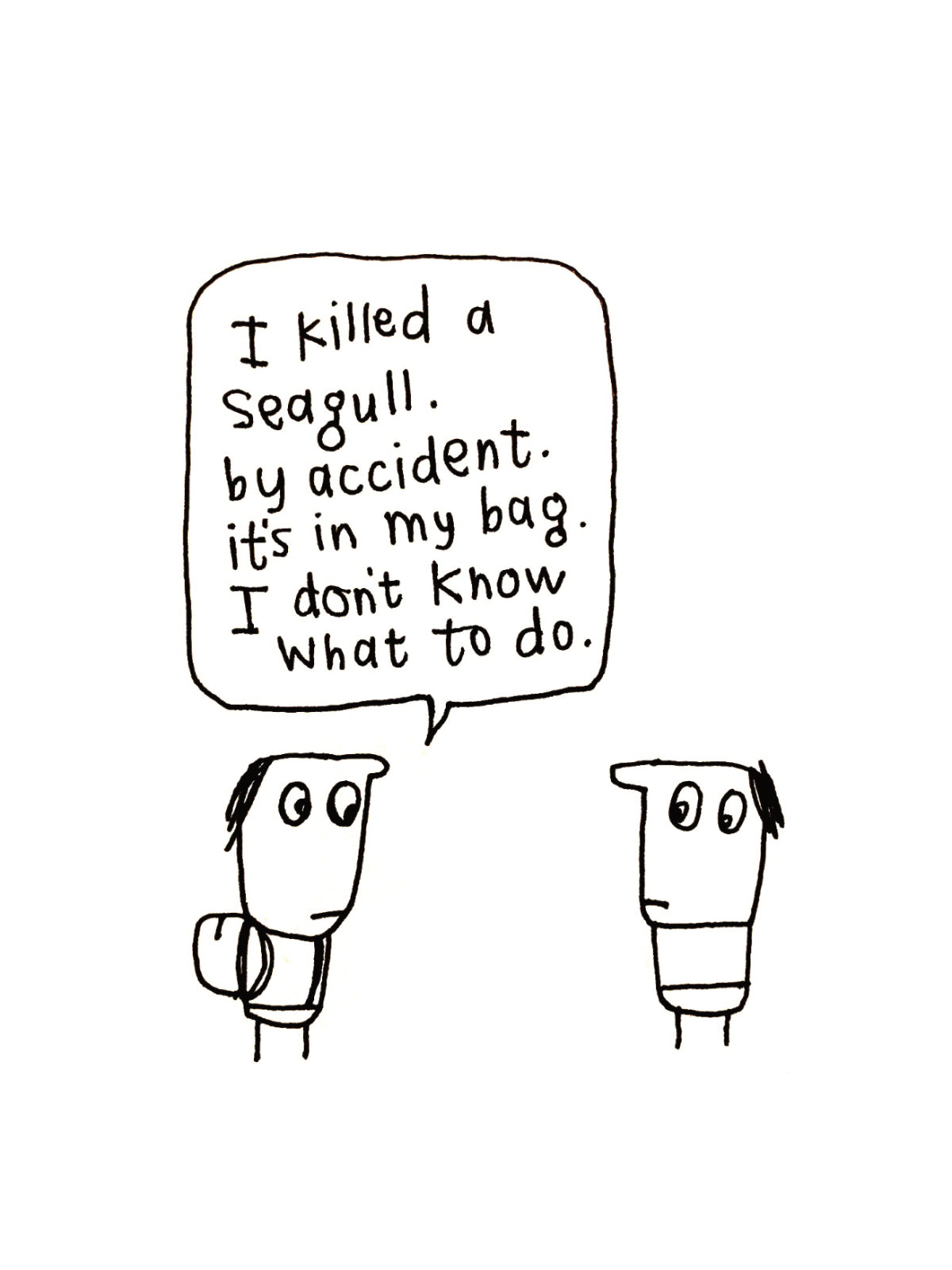 Accidental Seagull Murder Card