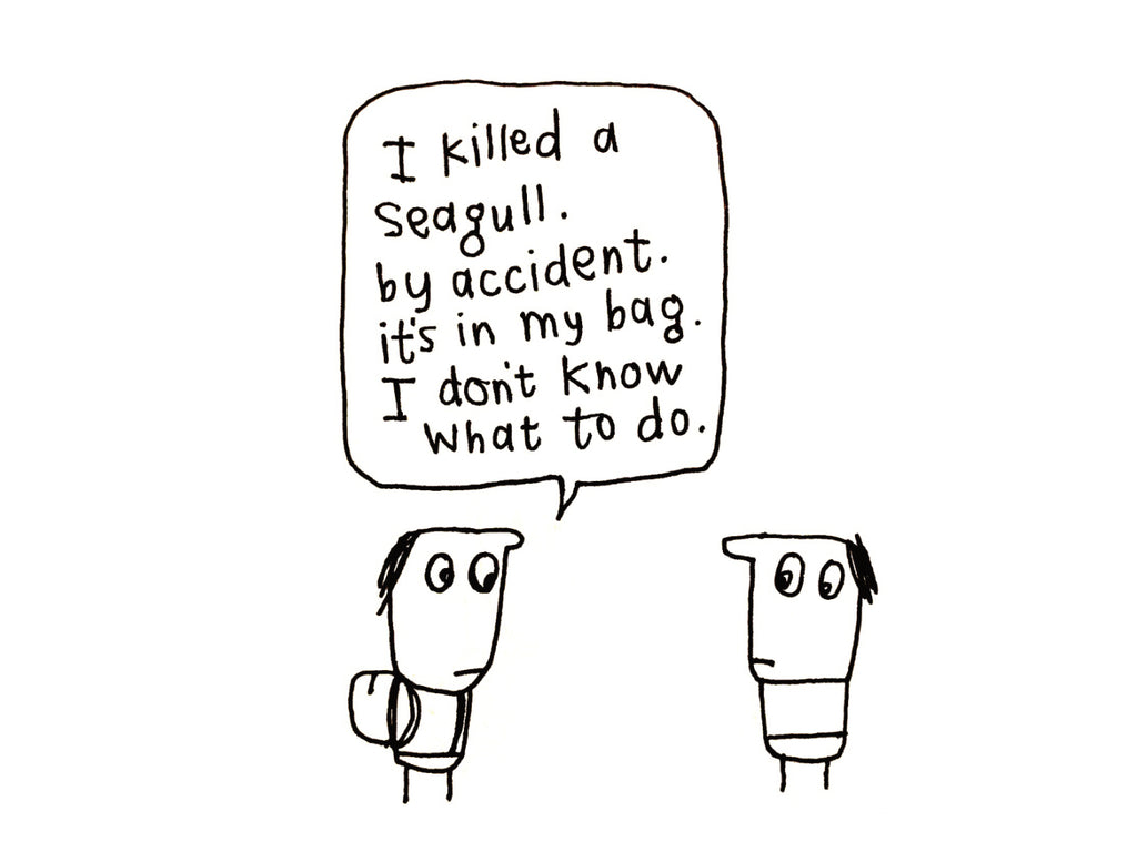 Accidental Seagull Murder Card