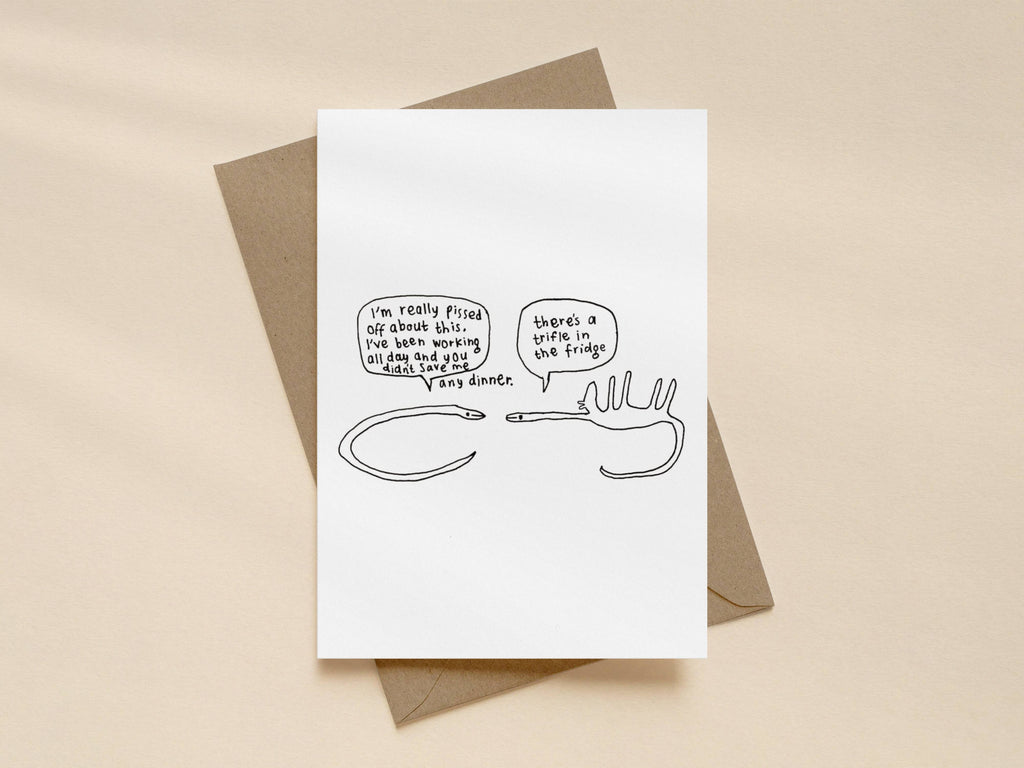 Snakes Trifle Card | Funny Greeting Card for Partner