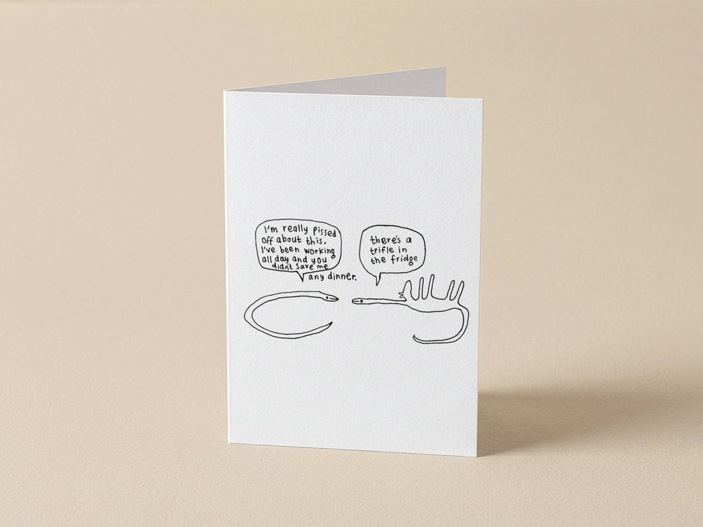 Snakes Trifle Card | Funny Greeting Card for Partner