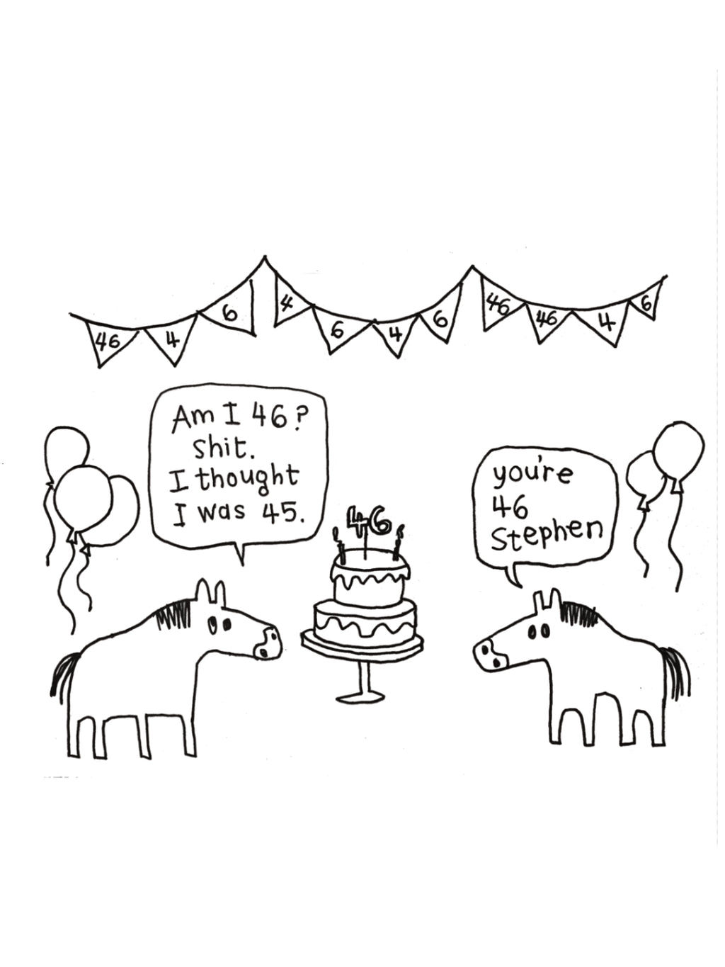 Happy 46th Birthday Card