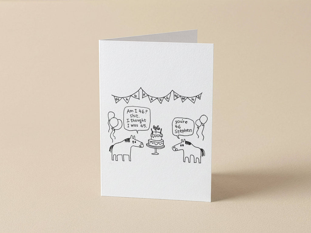 Happy 46th Birthday Card | Funny Birthday Card for Friend