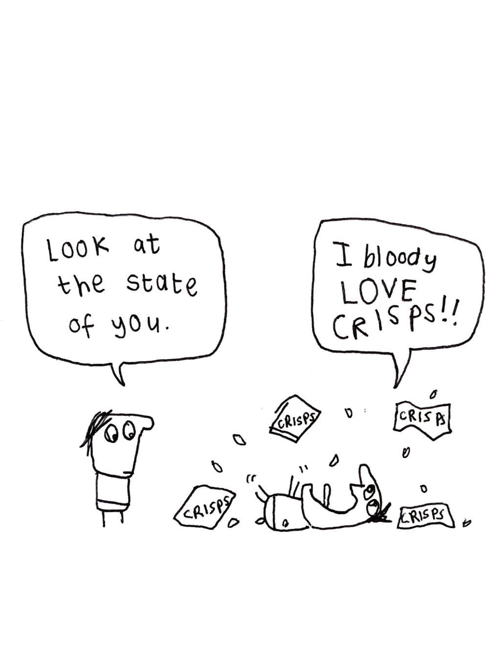 I Love Crisps Birthday Card