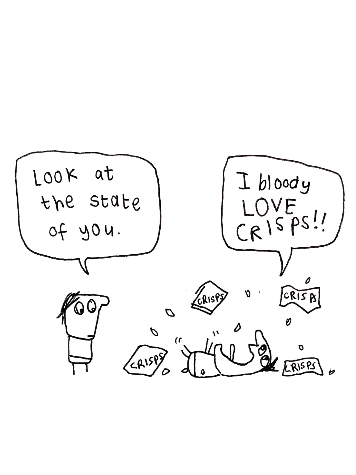 I Love Crisps Birthday Card