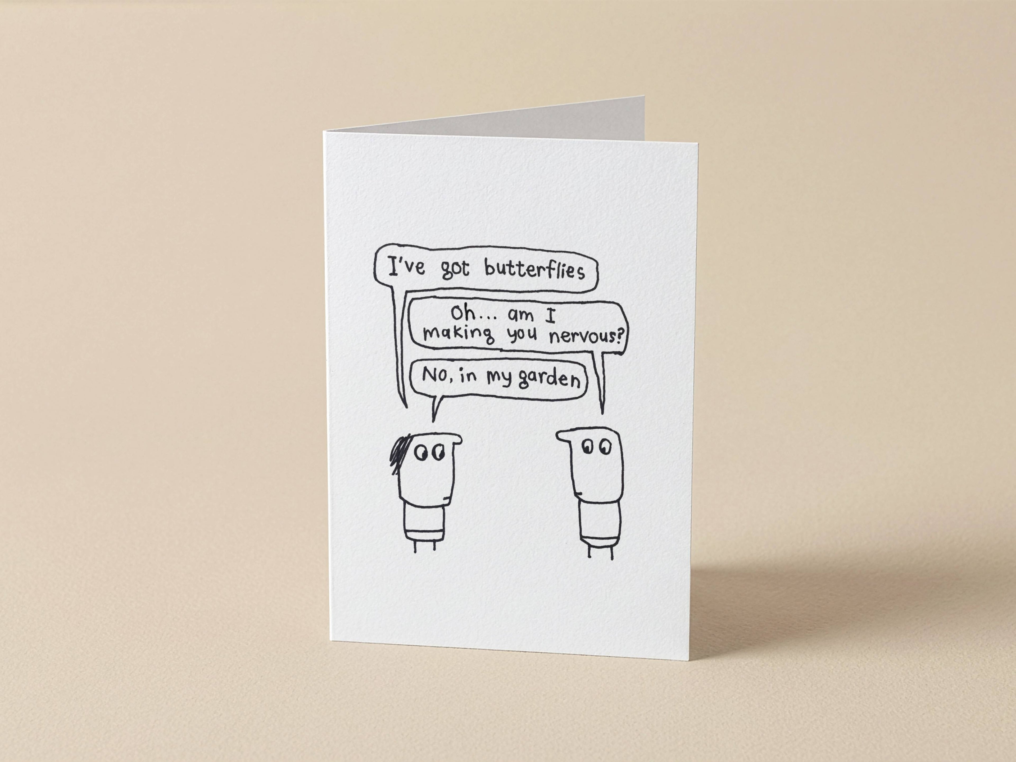 Butterflies In My Garden Card | Funny Greeting Card for Friend