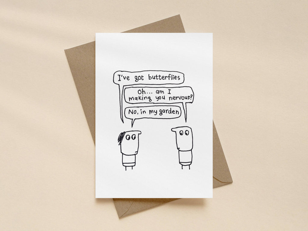 Butterflies In My Garden Card | Funny Greeting Card for Friend