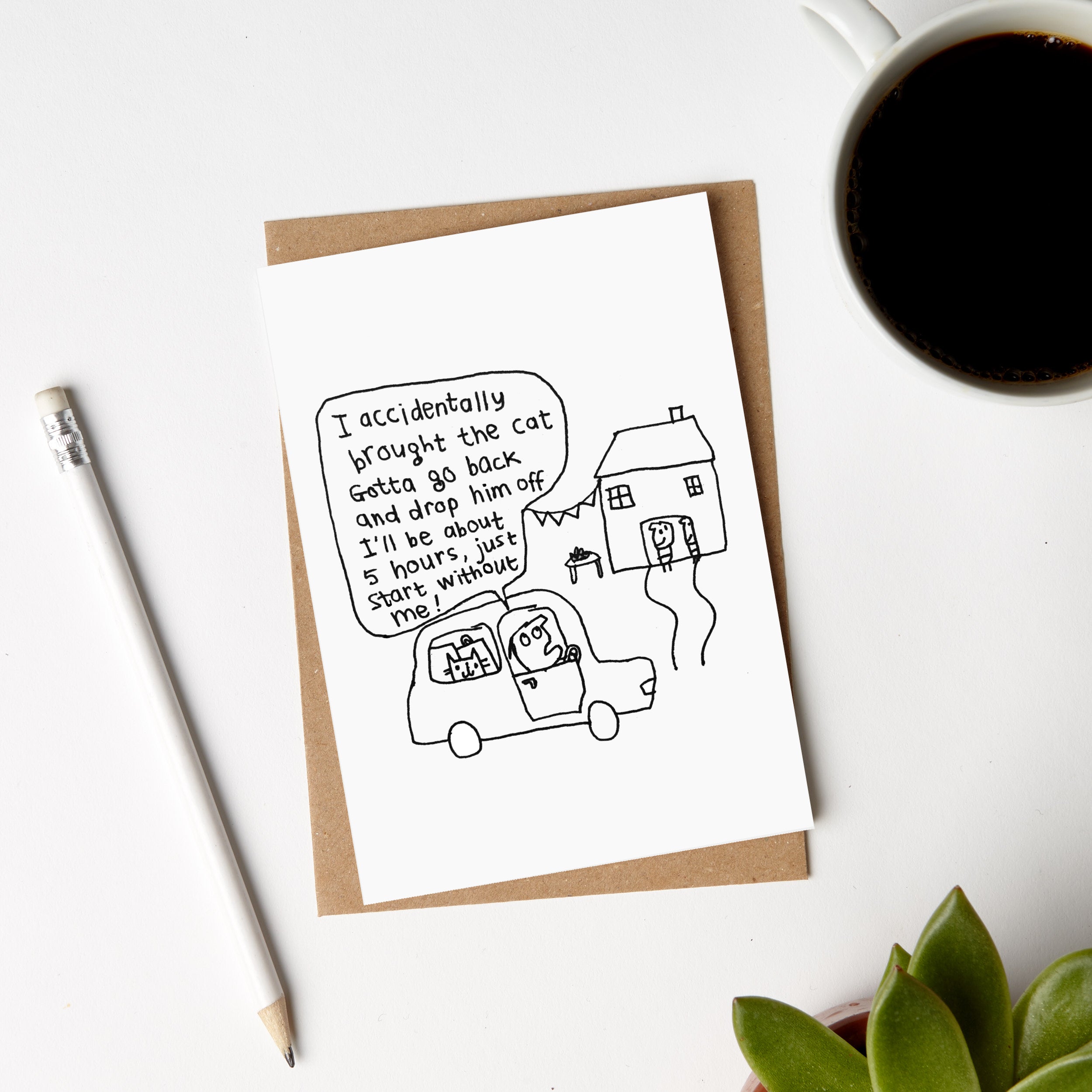 Brought The Cat to the Party Card