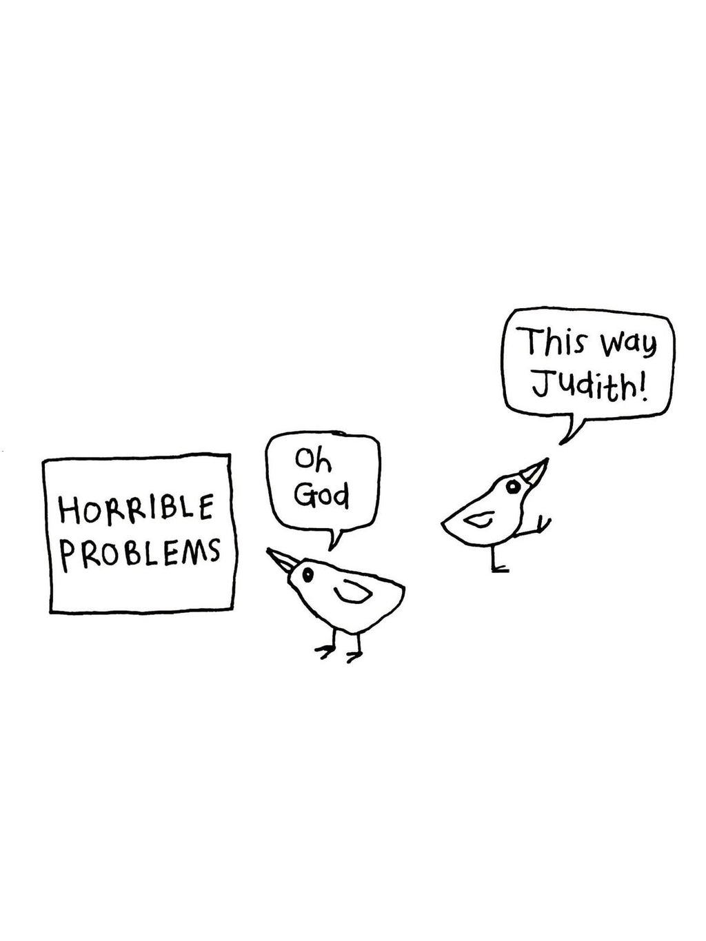 This Way Judith Bird Problems Card