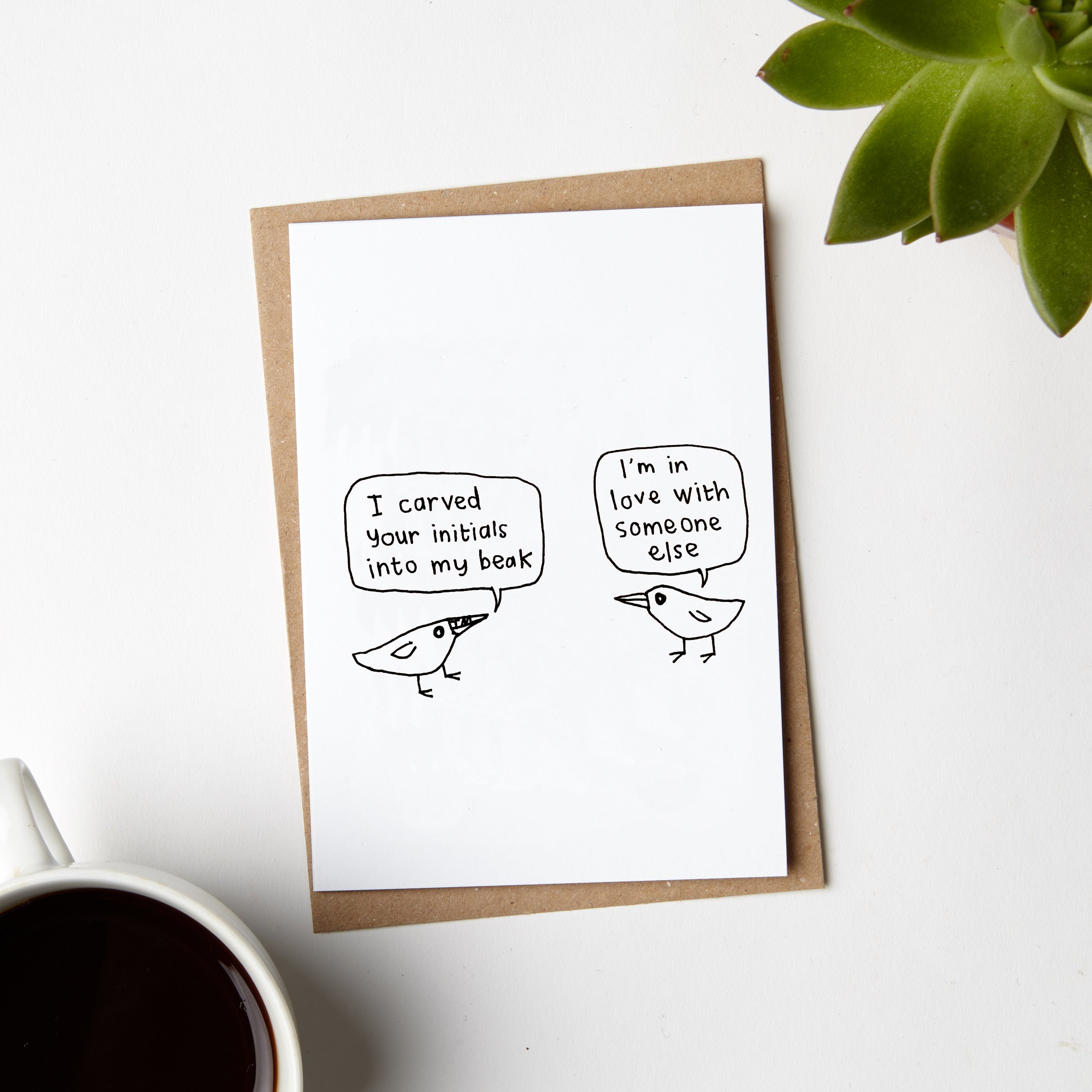 Carved My Beak Love Bird Card