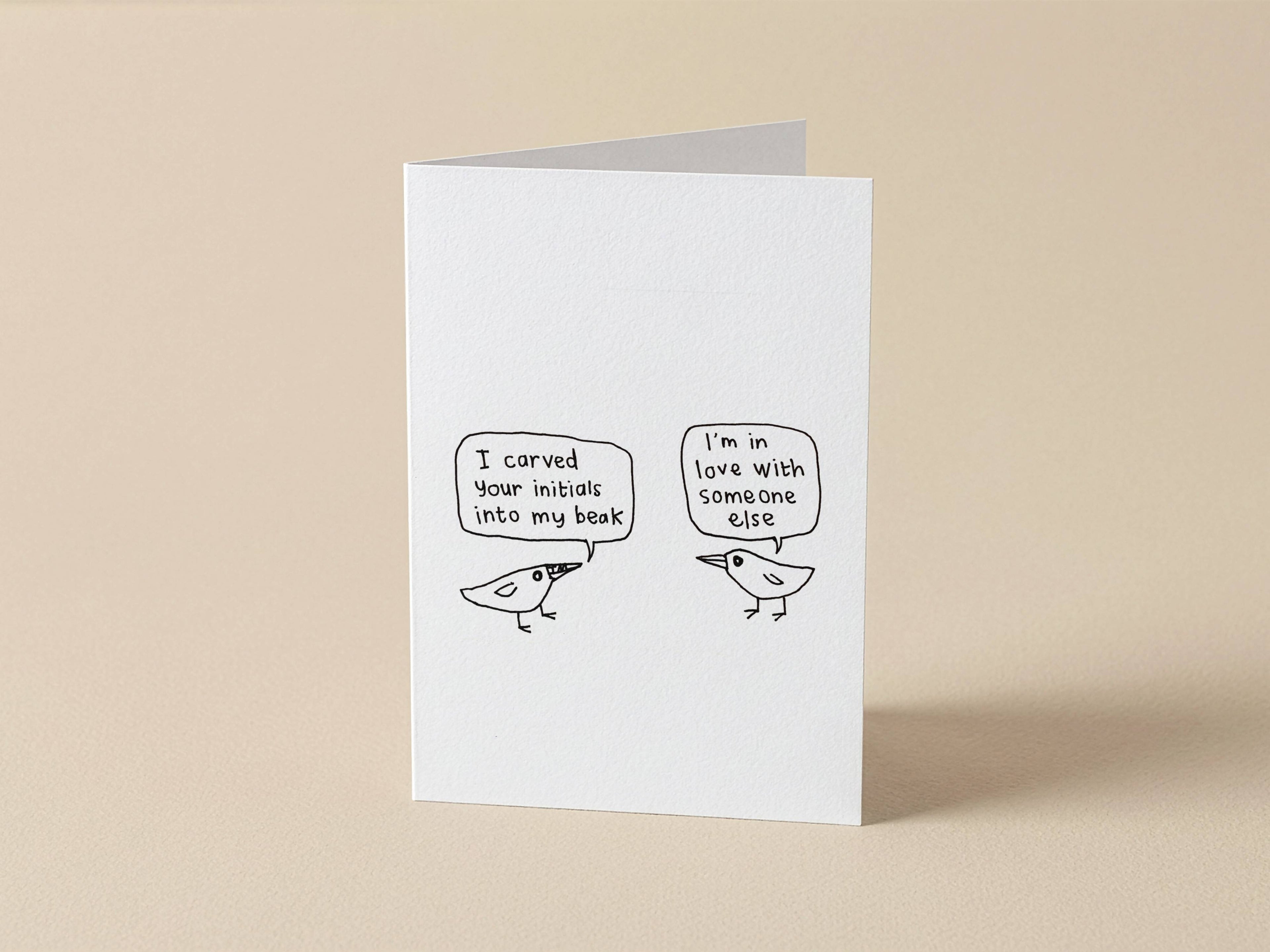 Carved My Beak Love Bird Card | Valentines Card for Partner