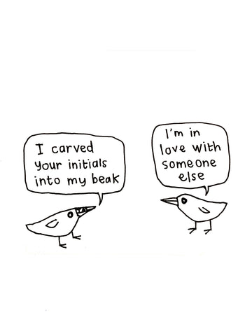 Carved My Beak Love Bird Card