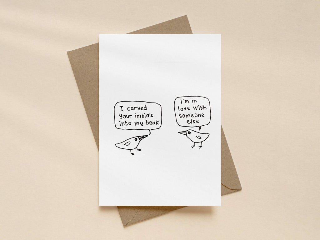 Carved My Beak Love Bird Card | Valentines Card for Partner