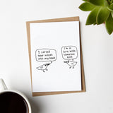 Carved My Beak Love Bird Card