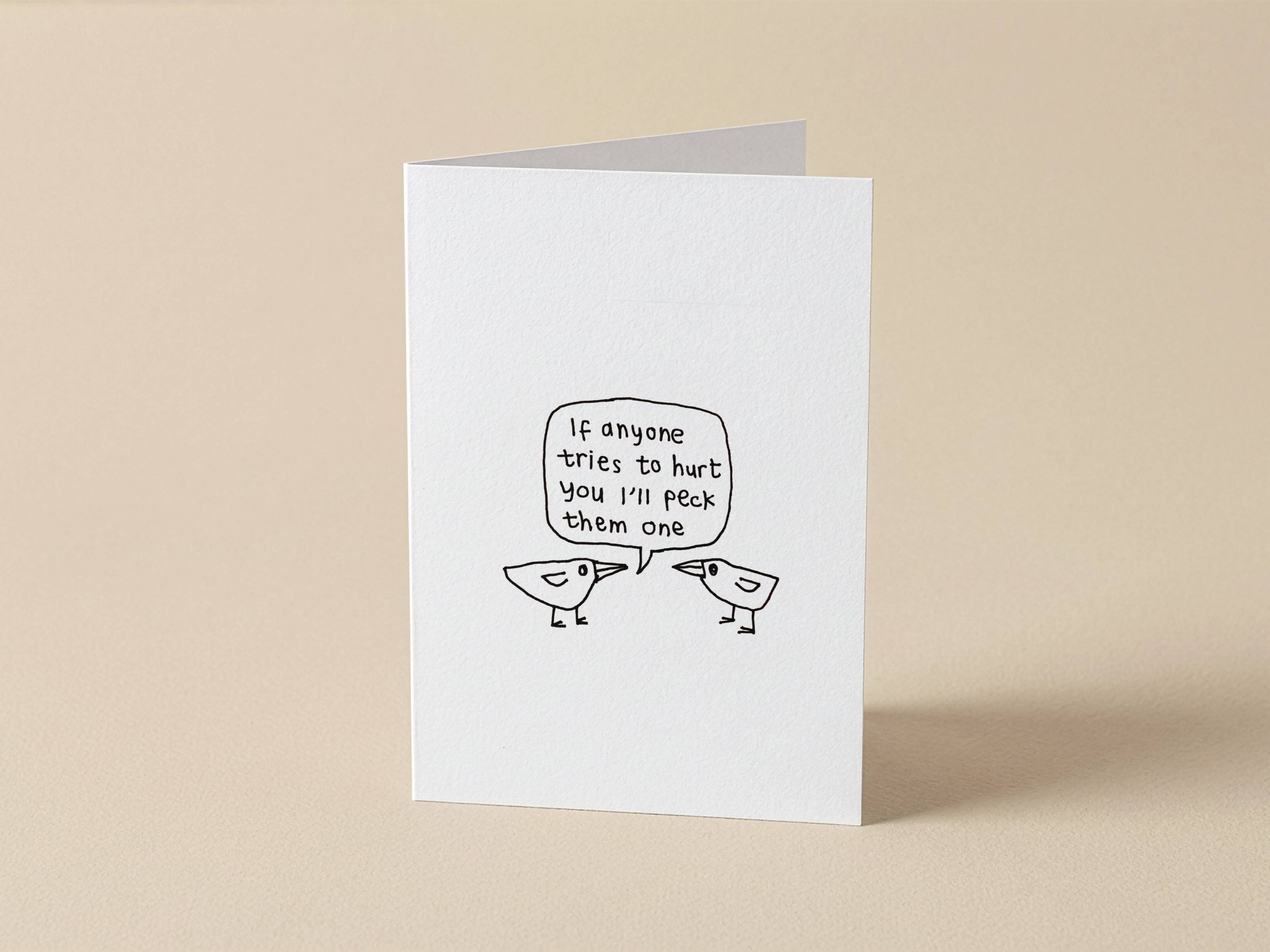 Peck Them One Bird Card | Funny Greeting Card for Friend