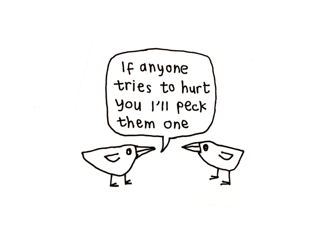 Peck Them One Bird Card | Funny Greeting Card for Friend